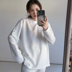 高版本Alo Elevate 华夫格袖子侧贴标圆领休闲宽松卫衣男女同款