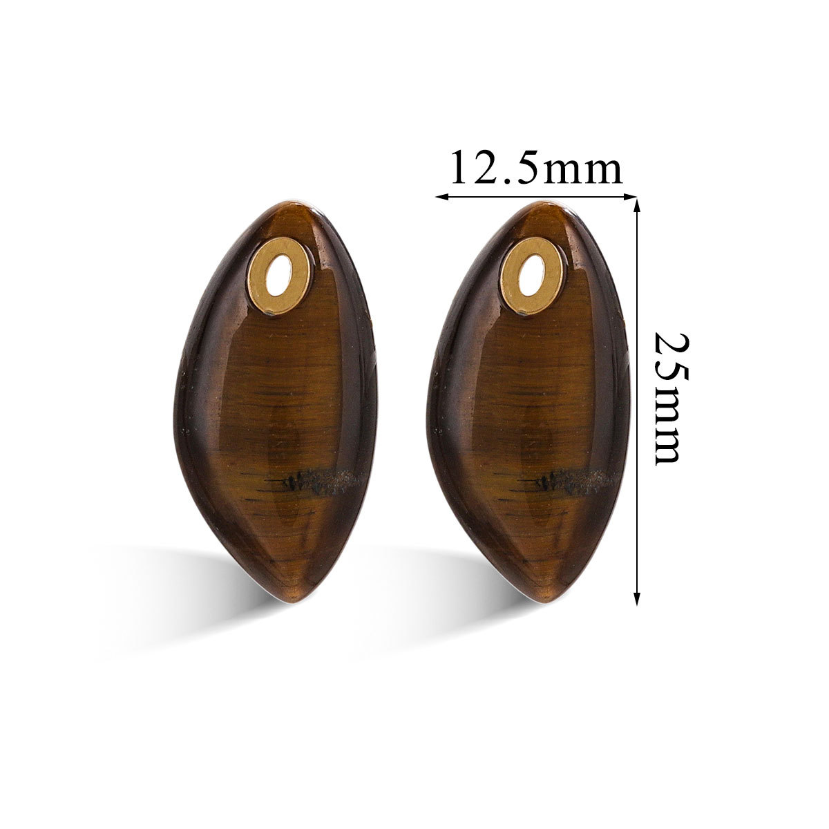 Europa y los Estados Unidos piedra natural polvo cristal turquesa acero inoxidable titanio elíptico pequeño colgante DIY accesorios de collar