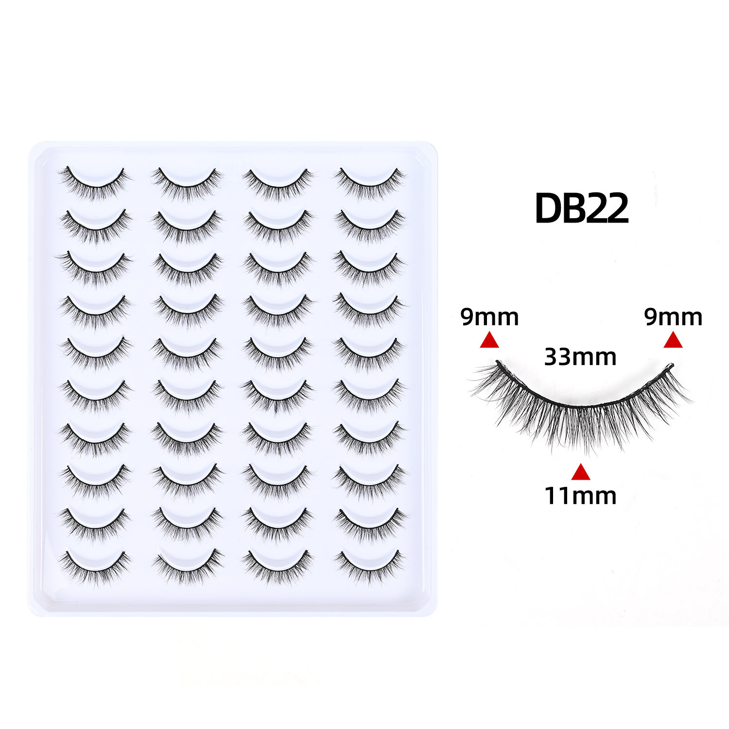 Gran capacidad de comercio exterior de Europa y los Estados Unidos una sola pieza de pestañas falsas tridimensionales curvas naturales cortas auto-injerto a pestañas peludas