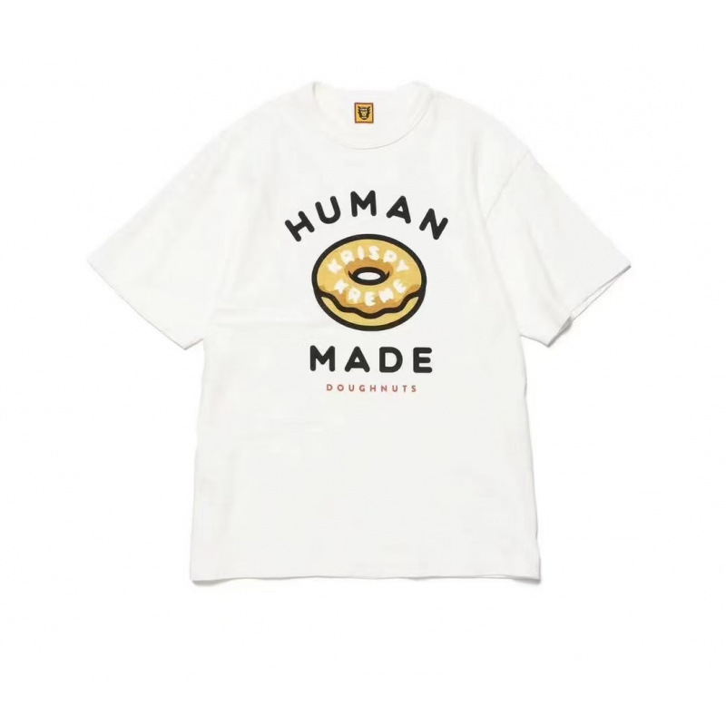 スポット日本製ヒューマンサマーヘビーウェイトバンブーコットン半袖Tシャツルーズカジュアルラウンドネックプリント|undefined