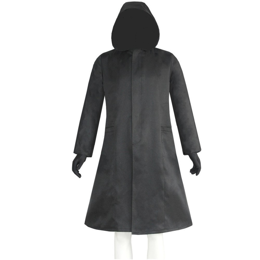 Черная ветровка + перчатки.