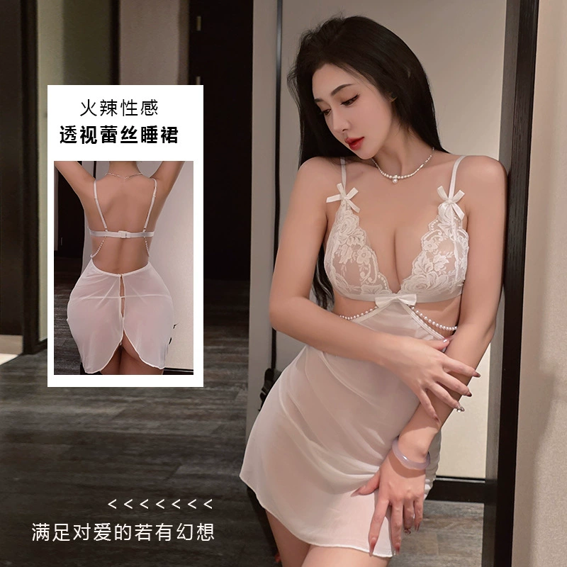 Сексуальное нижнее белье для длинной ночи, сексуальное искушение, прозрачная сексуальная пижама, не нужно снимать, рубашка для свиданий, страстное подлечение 2135