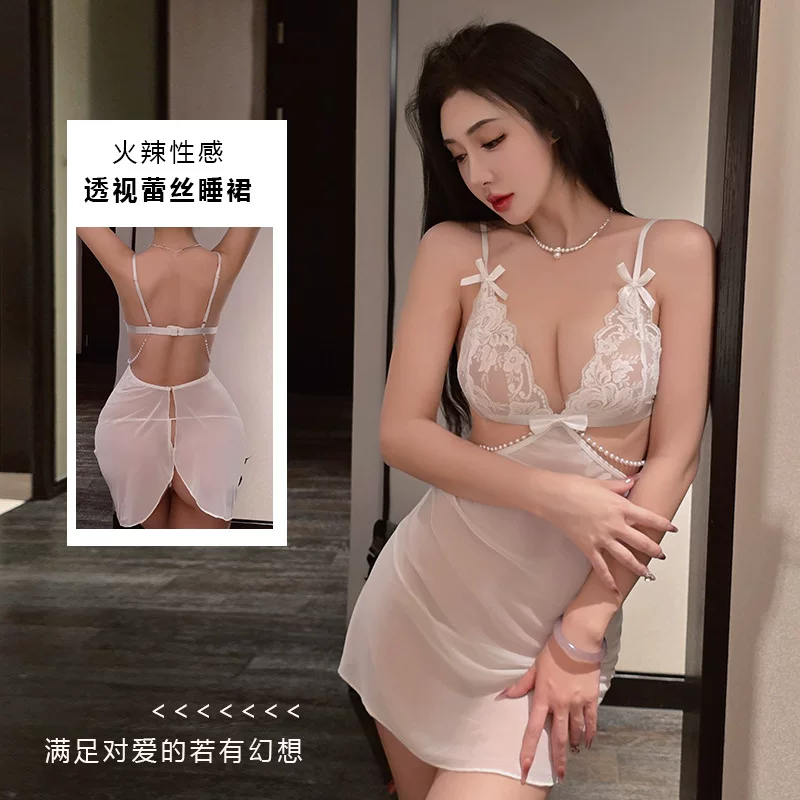 Длинная ночь Sexy нижнее белье, сексуальная искушение, прозрачные сексуальные пижамы, не нужно снимать футболку дат, страстное дразнение 2135