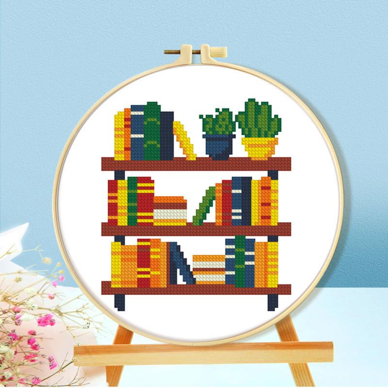 Decoración de estudio paquete de materiales de bordado cruzado para aprender todo el camino acompañado DIY hecho a mano en casa al por mayor image 3