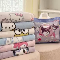 Двустороннее молочное бархатное одеяло Sanrio с рисунком для внешней торговли, дорожное автомобильное одеяло с кондиционером, офисное одеяло для обеда, одеяло