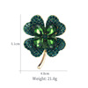 High-end glossy fashionable crystal lapel pin, metal pin, clothing, accessories, brooch, South Korea, four-leaf clover