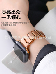 適用蘋果新款不鏽鋼錶帶applewatch金屬表鏈iwatch8蘋果手錶帶