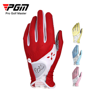 PGM Golf Gloves Women's finger protection PU Fabric non-slip glove Caddie glove direct deal