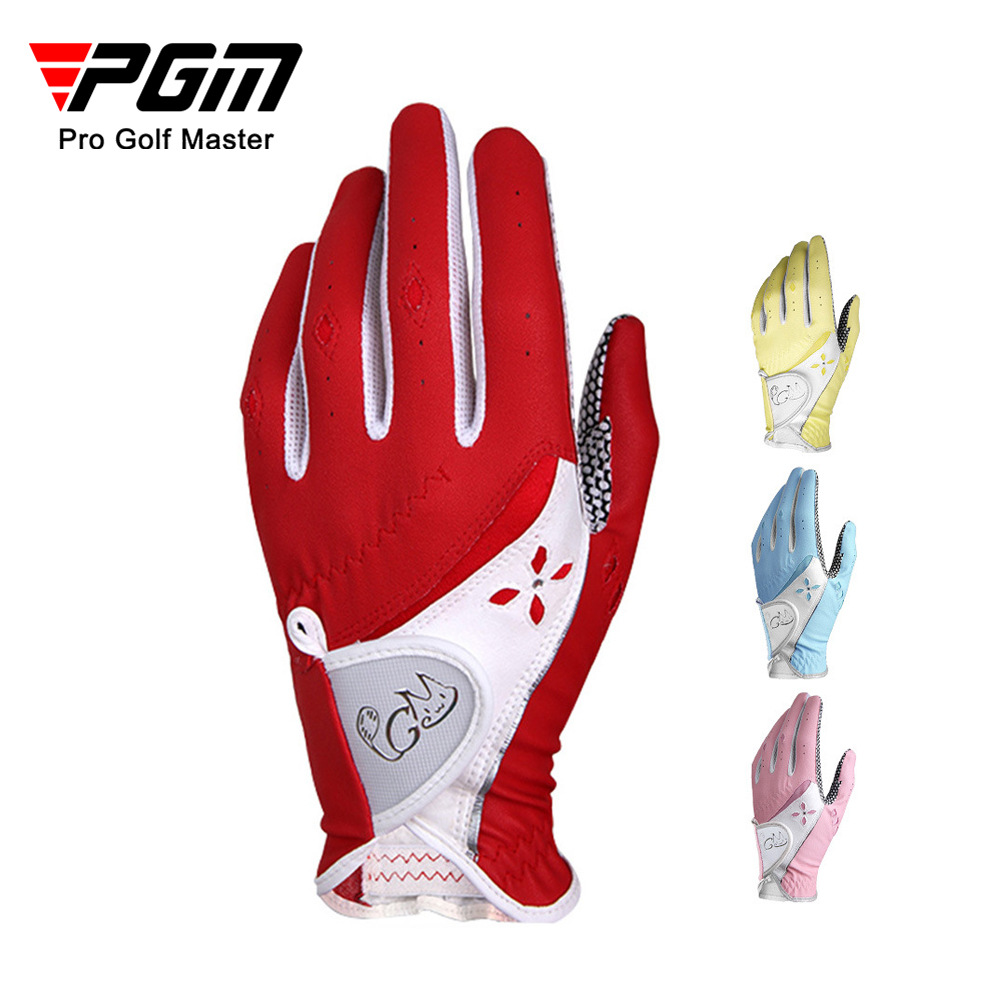 PGM Golf Gloves Women's finger protection PU Fabric non-slip glove Caddie glove direct deal