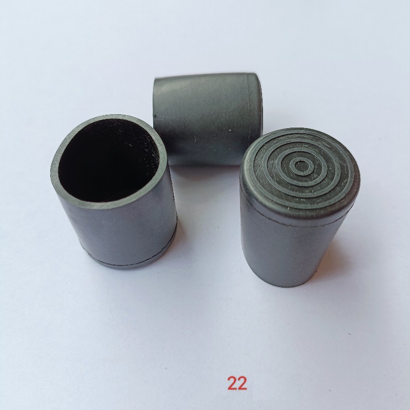 厂家供应22mm黑色脚套圆管塑料保护外套 软胶桌椅保护防滑脚套