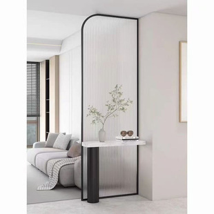 Screen Partition Blocking Modern Glass Simple Iron Art Entrance Light Luxury Bathroom Entrance Living Room Decoration