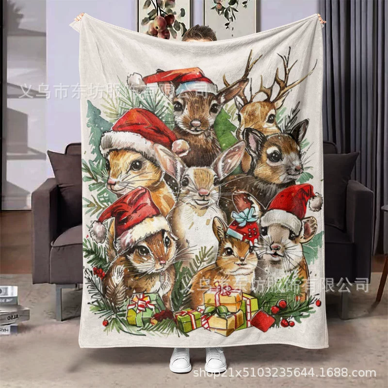 Рождественские мультяшные животные мягкие и удобные