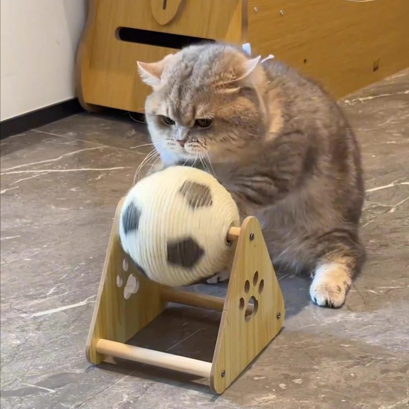 猫咪玩具立式猫抓球滚球剑麻猫抓板耐磨不掉屑自嗨磨爪猫爬架用品|undefined