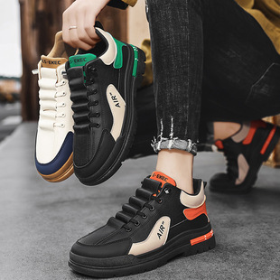 Men's Shoes Spring and Autumn All-match Sports Casual Sneakers Slip-on Aviator Leather Shoes Lightweight Waterproof Trendy Shoes