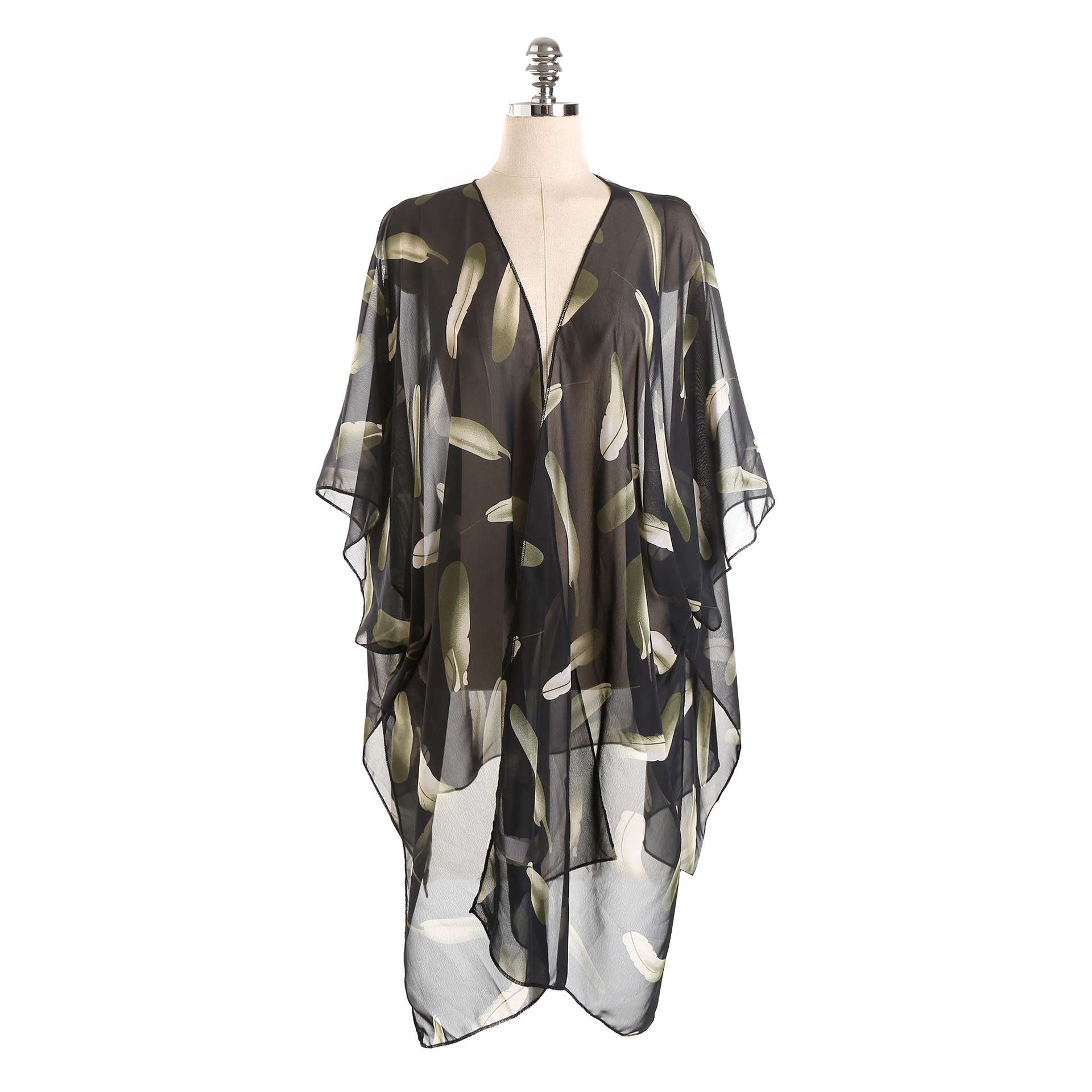 Venta caliente transfronteriza primavera y verano estilo europeo y americano corto gasa blusa de playa protección solar sombrilla kimono cardigan image 22
