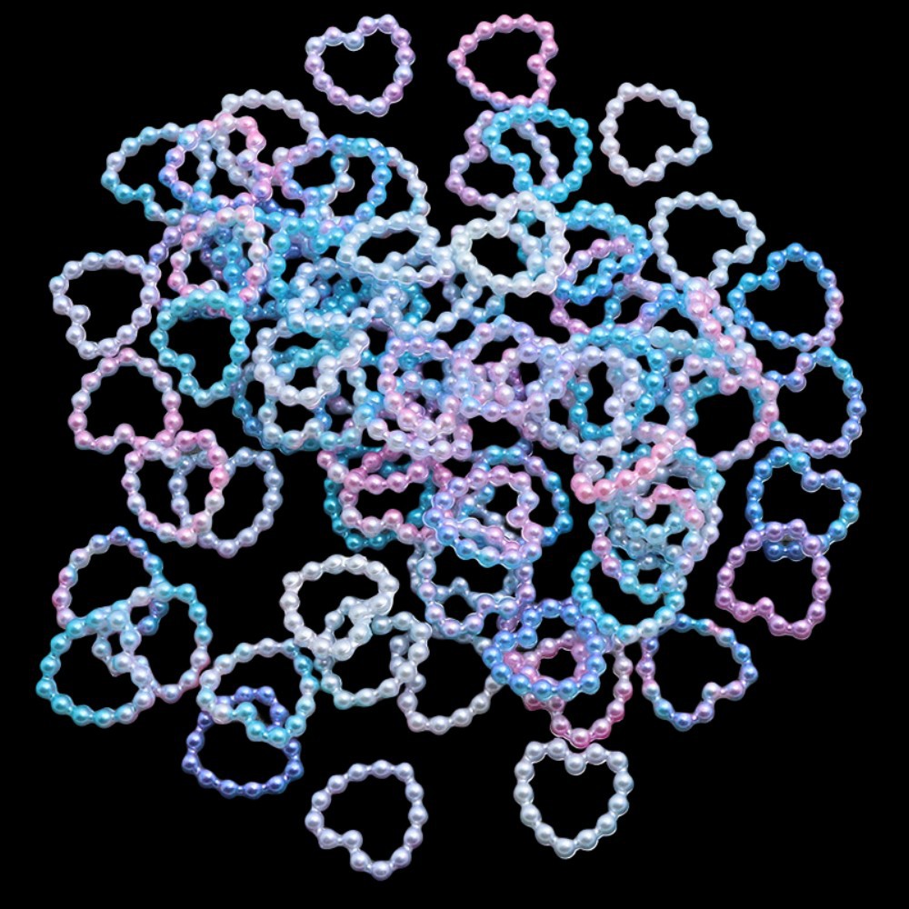 Transfronteriza Amazon sirena color amor patrón ABS imitación perla DIY hecho a mano accesorios para el cabello horquilla accesorios de la caja del teléfono