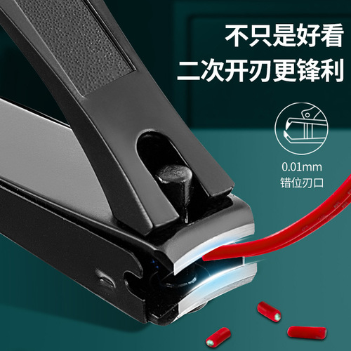 Large Nail Clipper Set Factory Carbon Steel Nail Clippers Single Stainless Steel Creative Slant Tip Anti-Splash Nail Clippers 