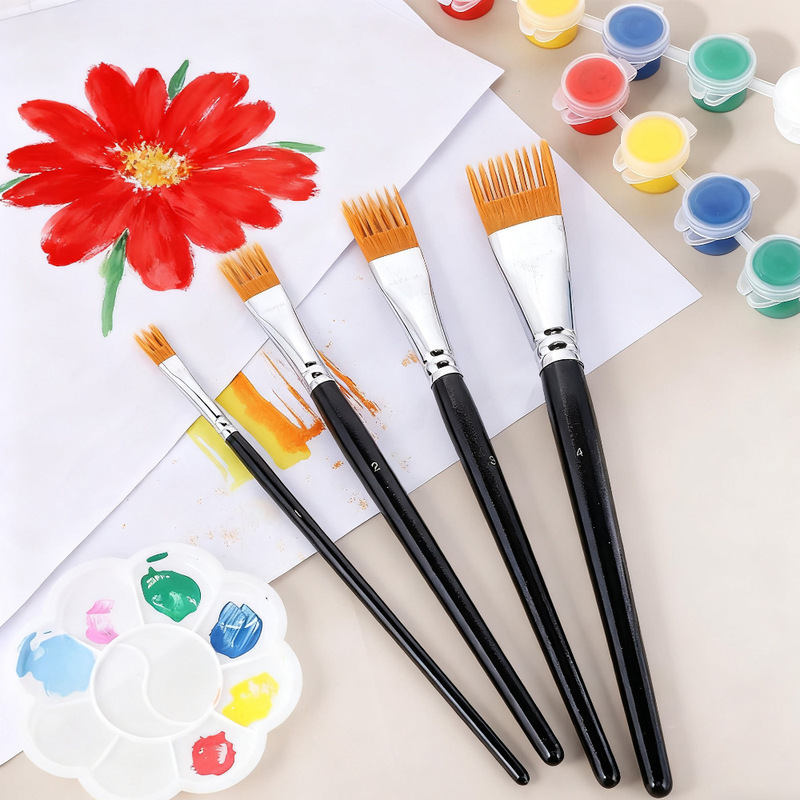 Cross-border in-stock leaf brush set, watercolor brushes, oil painting brushes, acrylic brushes, digital oil painting brushes wholesale