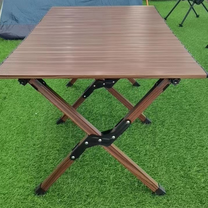 Gran mesa plegable de aleación de aluminio al aire libre puesto de mesa portátil de rollo de huevo mesa de camping barbacoa mesa de picnic fábrica al por mayor