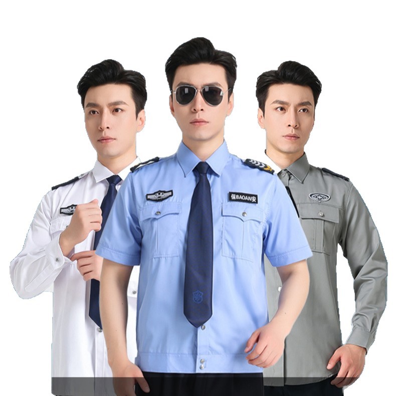 Trajes de trabajo de seguridad de verano mangas cortas mangas largas primavera y otoño camisas uniformes masculinas y femeninas propiedad de servicio camisa de seguridad image 6