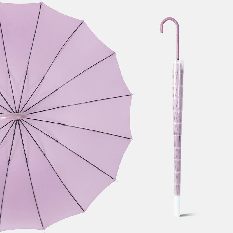 [슬림 곡선 핸들 컬러 매칭] 16본 타로 퍼플 방수 케이스 자동