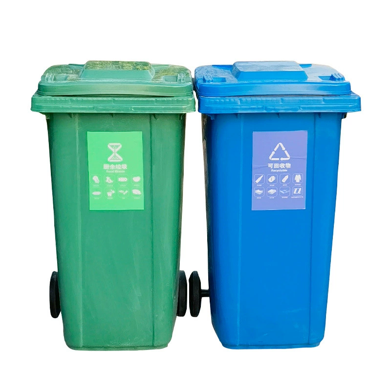 Plastic hygienic garbage can for commercial use, increased thickness