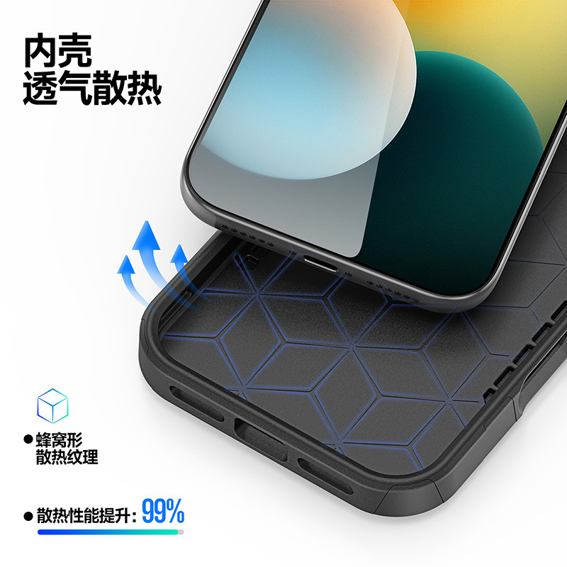 iPhone17に適したクロスボーダーUVパターン屋外携帯電話ケース磁気バックケースApple軍事保護ケースツーインワン|undefined