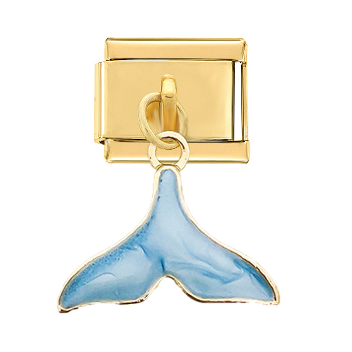 3700-골드 펜던트 피쉬 테일 블루