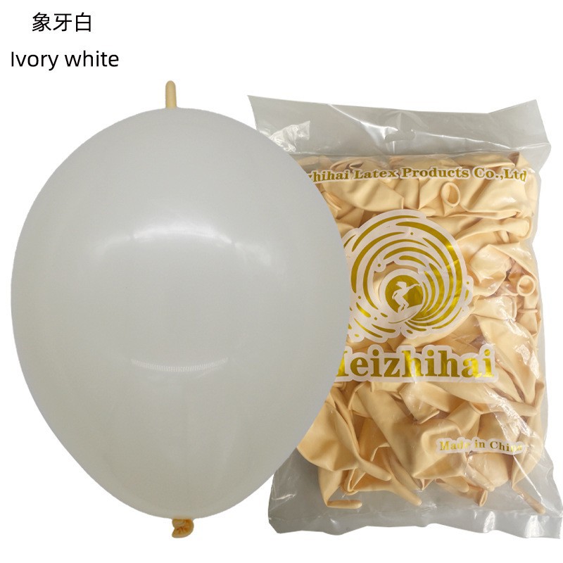 Macaron cola globo al por mayor globo de boda amor forma cadena cinturón decorativo aguja cola globo Día de San Valentín