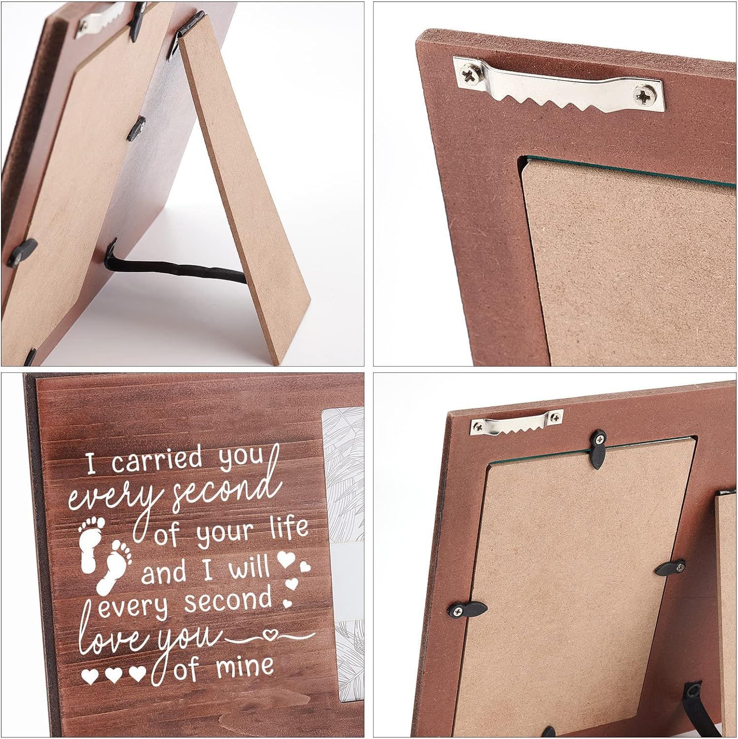 Amazon de madera más vendido marco de fotos de madera decoración colgante marco de fotos de recuerdo