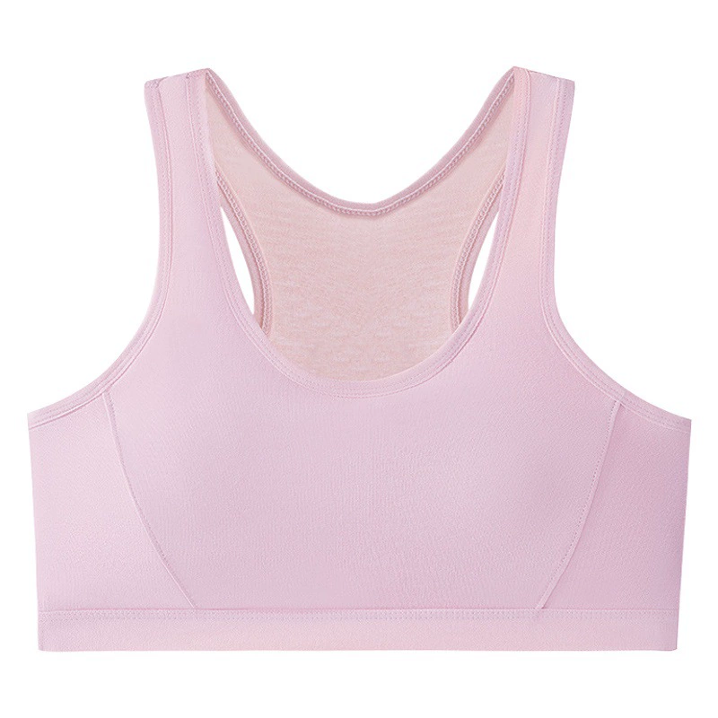 Летнее женское бесследное нижнее белье для девочек Бесконтактное нижнее белье для девочек Нижнее белье с фиксированной чашкой Маленький жилет для учащихся средней школы