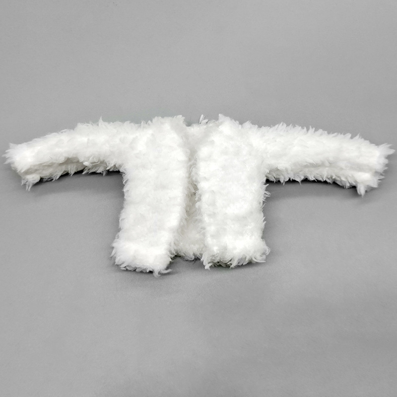 Blame high -coat white hair jacket