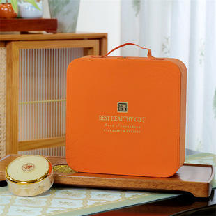 Bird's Nest Packaging Box 4 Bottles of Health Bird's Nest Empty Box Bird's Nest Gift Box with Leather Handbag High-End Bird's Nest Gift Box