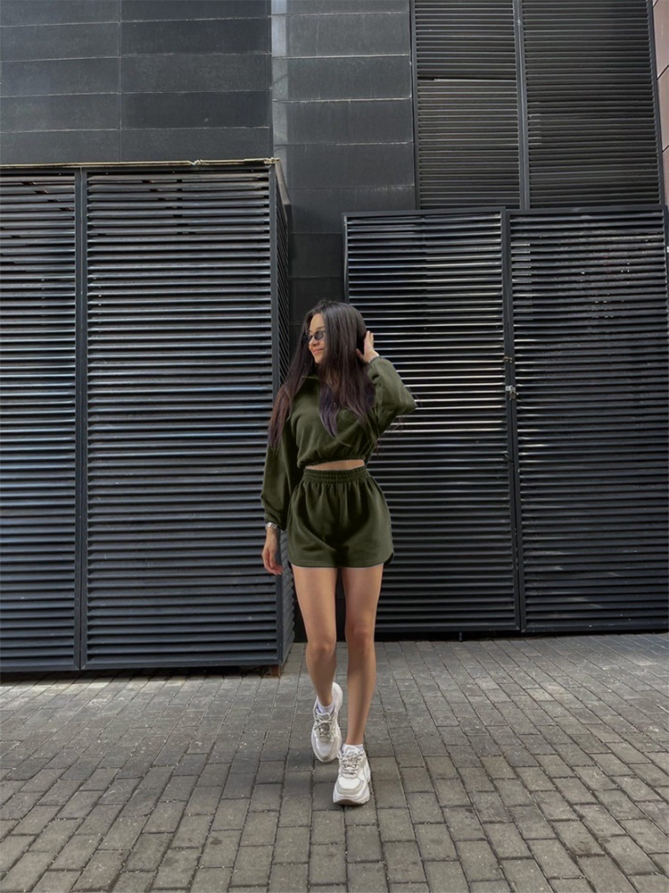 500g Weight Long Sleeve Sleeve Length Polyester Fabric Type Shorts Co-ord Set Sets Type 2 Pieces Set Quantity Casual, Daily, Sports Occasion Turtleneck Neckline Regular Fit Fit Type Solid Color Pattern Spring, Autumn Season Women's Gender Zipper Design Simple Style Style Casual Daily Sports Women's Simple Style Solid Color Polyester Zipper Shorts Co-ord Set Shorts Sets 13
