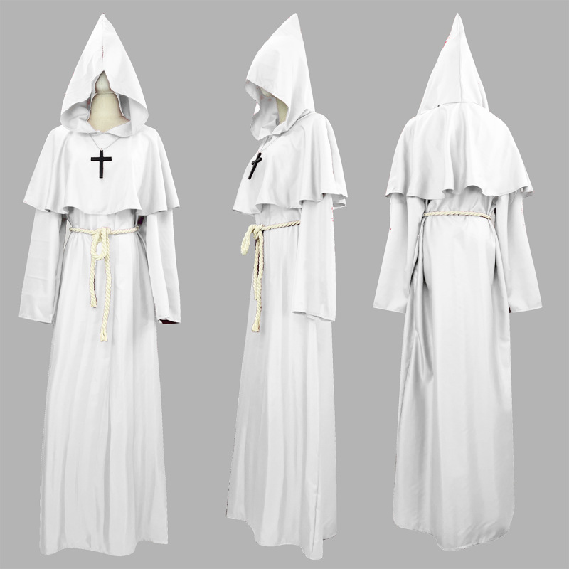 ハロウィンコスプレ衣装中世僧侶服修道院ローブウィザード服司祭服 COS 衣装ステージ服|undefined