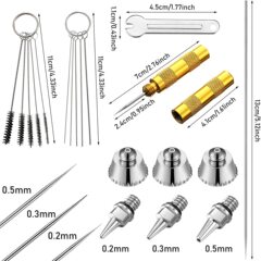 Replace the spare parts for the 130 spray gun, 131 nozzles, 180 needle oxygen injection equipment, and spray gun with nozzle sizes of 0.2mm, 0.3mm, and 0.5mm.