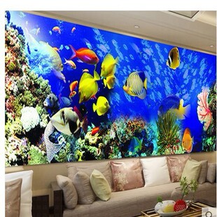 New 5d Diamond Painting Diamond Embroidery Underwater World Large Living Room Sticking Diamond Cross-stitch Ocean Fish Scenic Restaurant