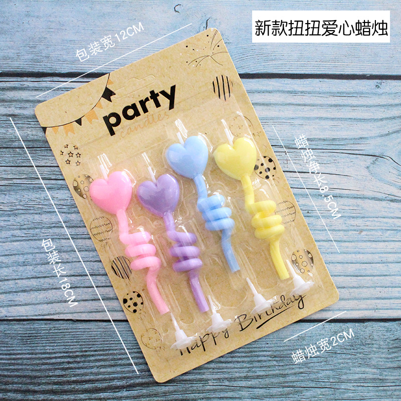 Vela de cumpleaños de dibujos animados al por mayor popular fiesta de flores oso dinosaurio donut cara sonriente vela de pastel para niños