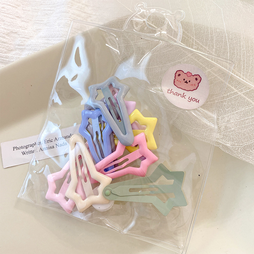 INS chica color caramelo BB clip tocado horquilla luminoso lado Bangs clip frente roto horquilla accesorios para el cabello