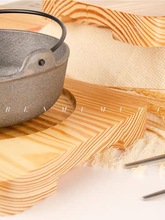 61K3实木铁板木板垫隔热木垫烧烤石碗石锅垫板砂锅底座托盘 防烫