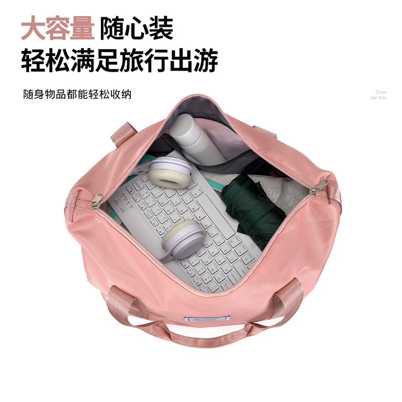 旅行包大容量三层扩展长短途待产包防水干湿分离拆卸万向轮行李袋