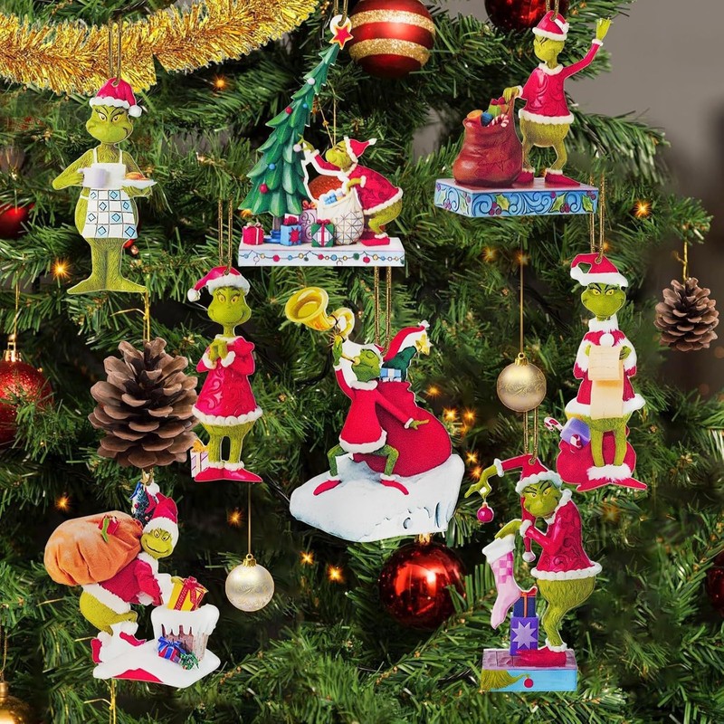 国境を越えた新製品かわいいクリスマス面白いアクリルクリスマスアクセサリー記念品プレゼントペンダント|undefined