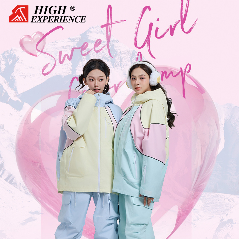 Supreme Ski Suit Women's 24 New Professional Snowsuit Single and Double Board Equipment Winter Windproof Waterproof Warm Snowsuit Top