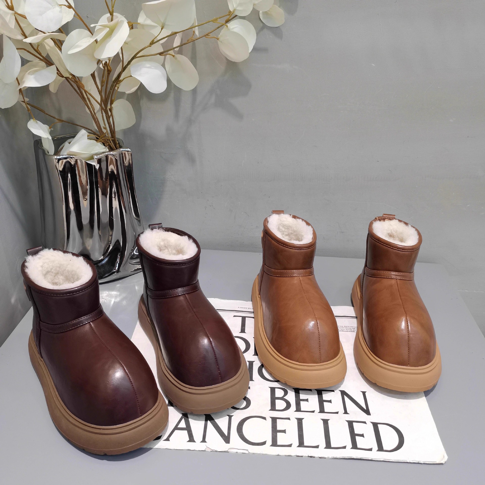Winter children's warm low boots for boys