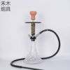 Spring water cigarette pot large -scale flower glass bottle aluminum alloy medium large water smoke set KTV bar hot -selling water smoke