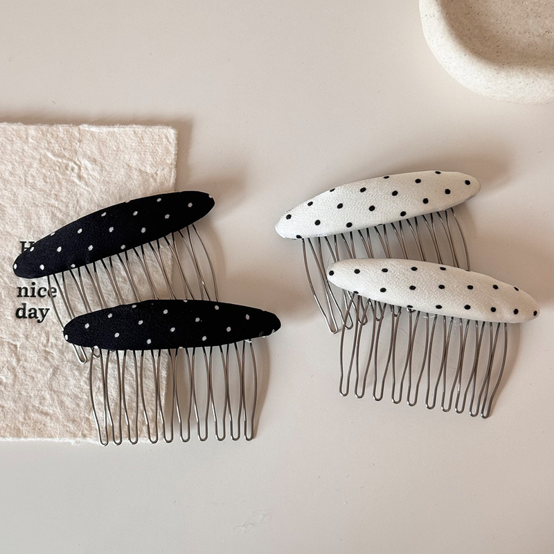 Korean and Japanese Hair Combs for Bangs, Velvet Hair Combs with Teeth, Non-Slip Hair Clips, Hairpins for Styling, Niche Hair Accessories
