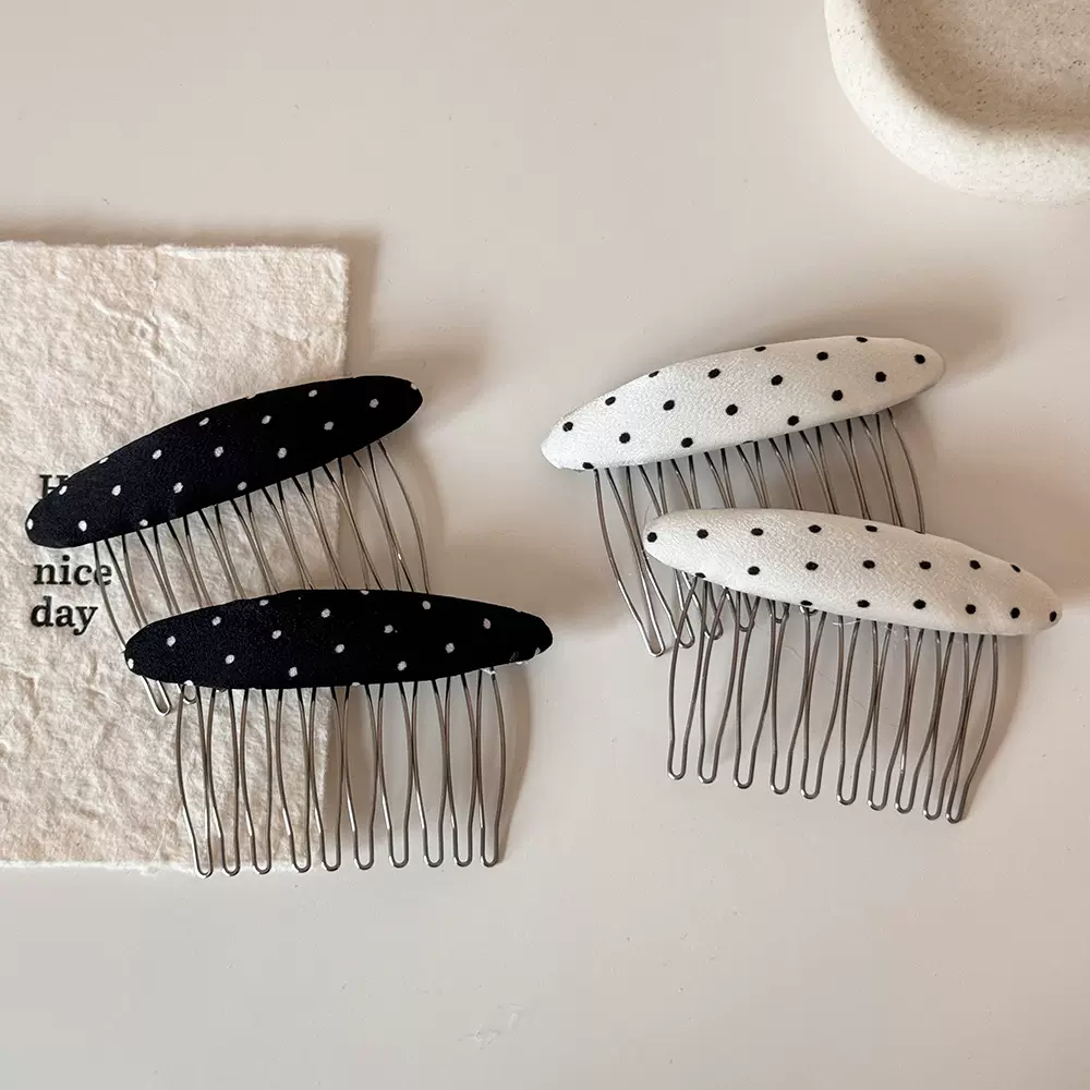 日韩发插梳刘海倒插梳植绒发梳带齿发卡防滑碎发夹子头盘发夹小众