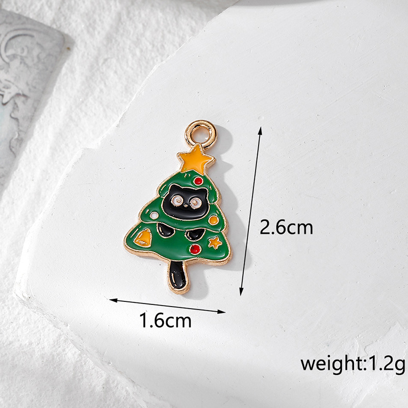 12g Weight Pendant Jewelry Making Type DIY Jewelry Accessories Classification 10 PCS/Package Quantity Alloy Material Christmas Festival Santa Claus Pattern Enamel Design Cartoon Style Style 10 PCS/Package Alloy Santa Claus Pendant 3