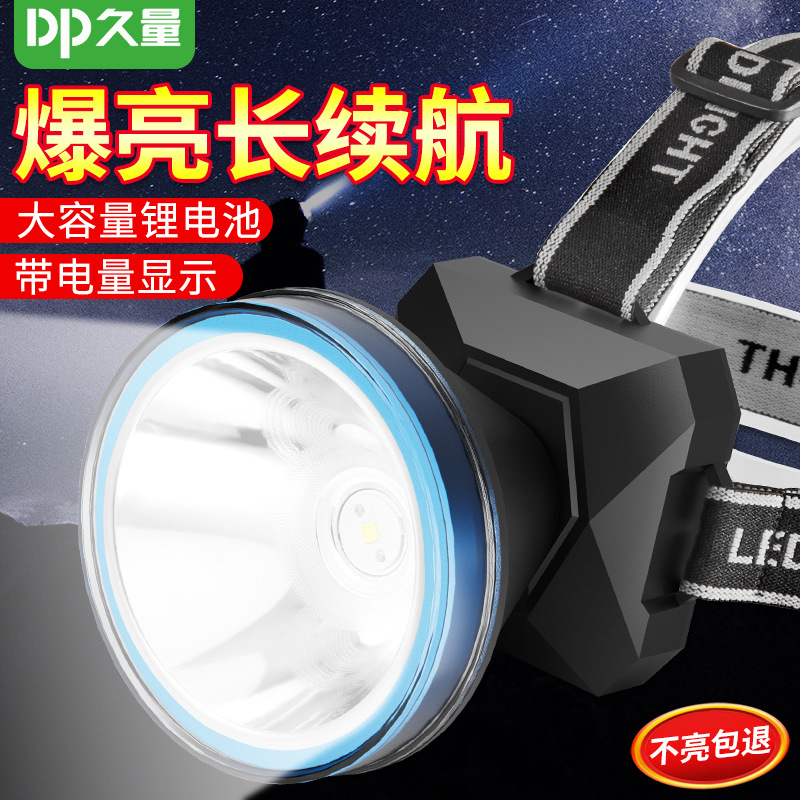 고출력 리튬 이온 헤드라이트 USB 충전식 초고휘도 장시간 사용 가능 야외 야간 낚시등 산업용 및 광산용 헤드형 손전등