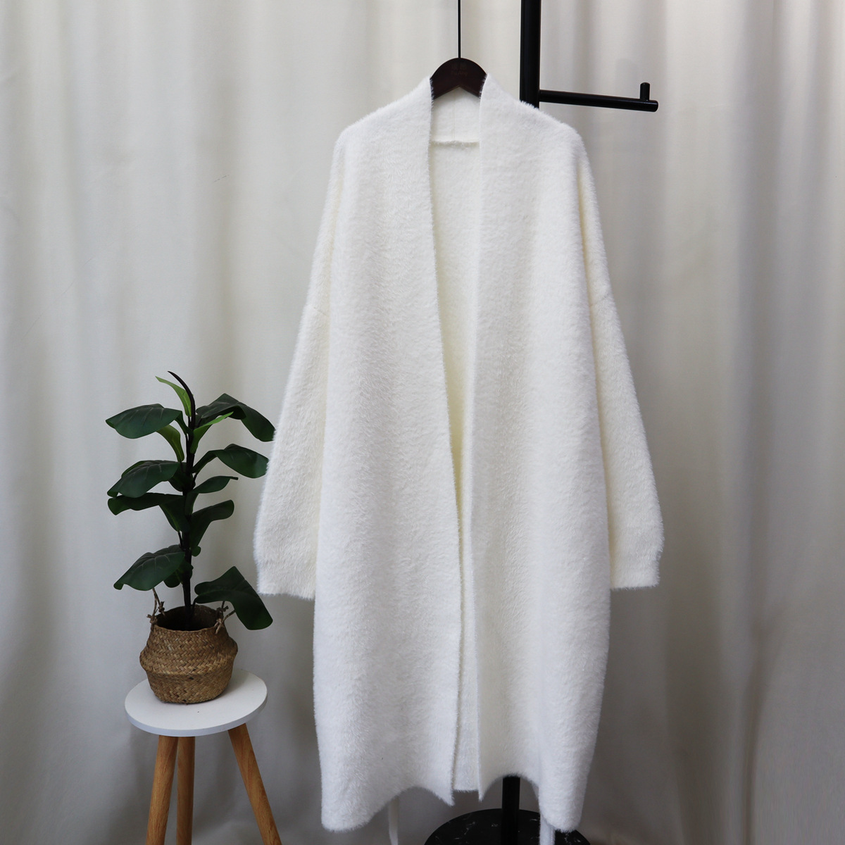 Îmbrăcăminte pentru femei, pulover din catifea de nurcă, stil leneș, haină lungă pentru femei, toamnă și iarnă, stil nou, curea, temperament, cardigan tricotat, tendință_voghion.com